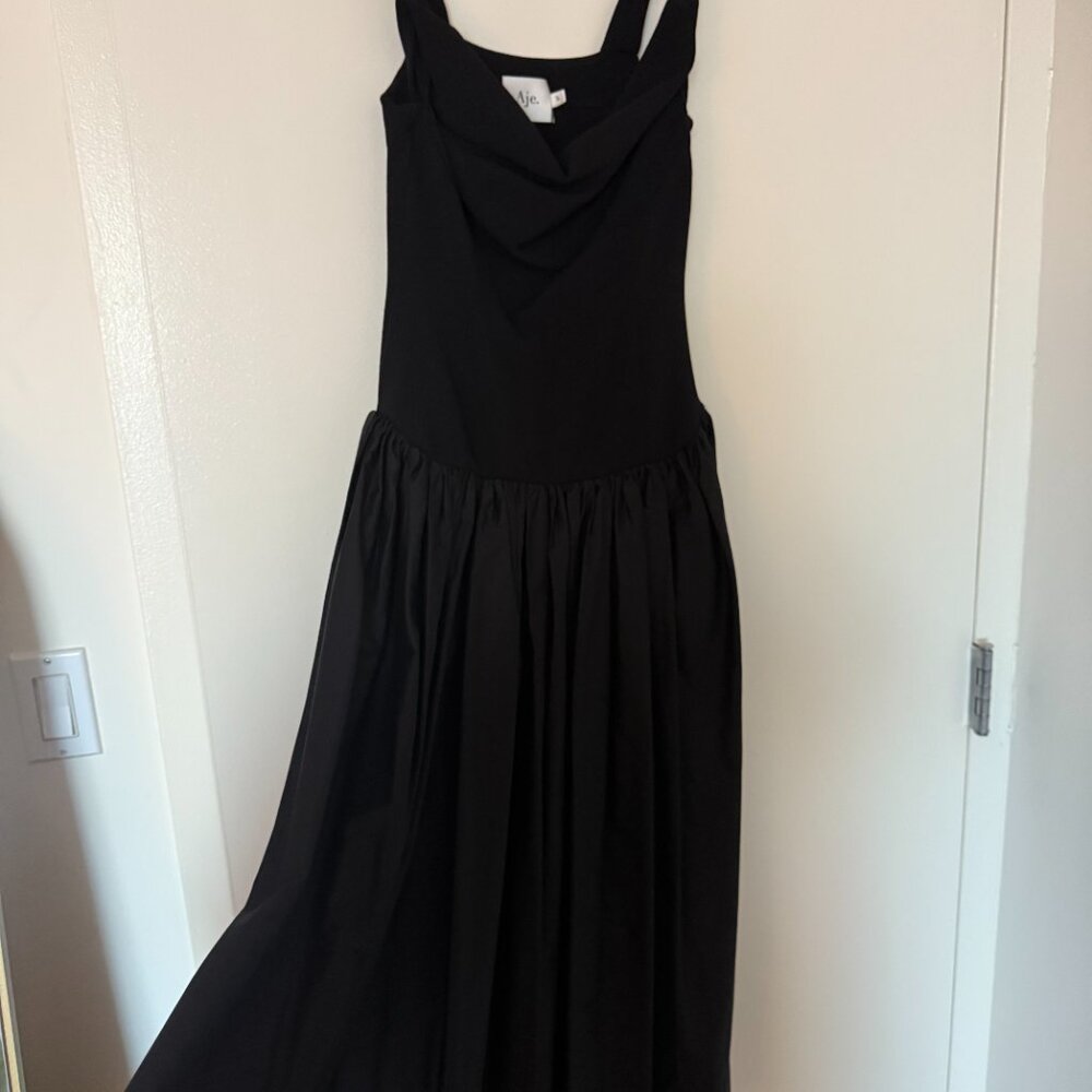 Aje Black Midi Dress with Gold Accent - Picture 7 of 7